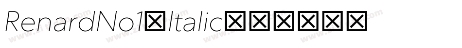 RenardNo1-Italic字体转换