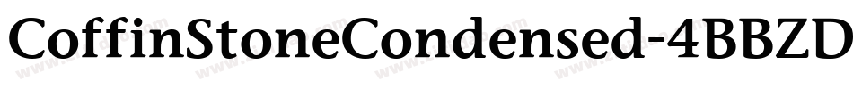 CoffinStoneCondensed-4BBZD字体转换