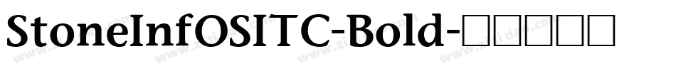 StoneInfOSITC-Bold字体转换
