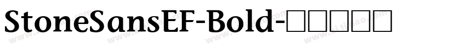 StoneSansEF-Bold字体转换