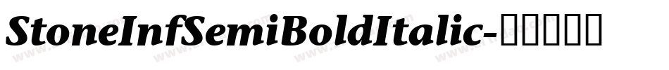 StoneInfSemiBoldItalic字体转换