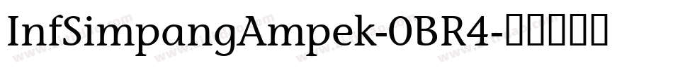 InfSimpangAmpek-0BR4字体转换
