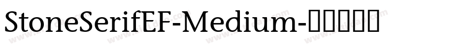 StoneSerifEF-Medium字体转换