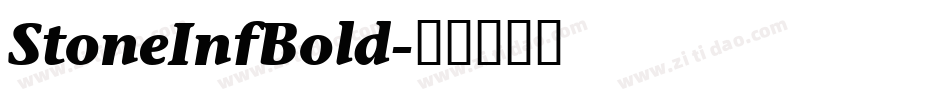 StoneInfBold字体转换