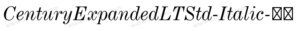 CenturyExpandedLTStd-Italic字体转换