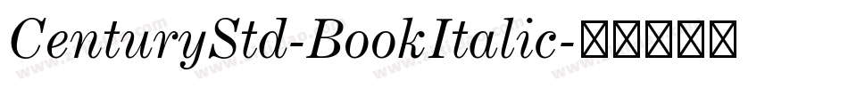 CenturyStd-BookItalic字体转换