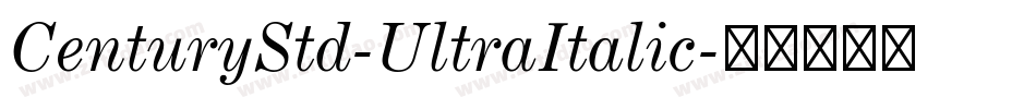 CenturyStd-UltraItalic字体转换