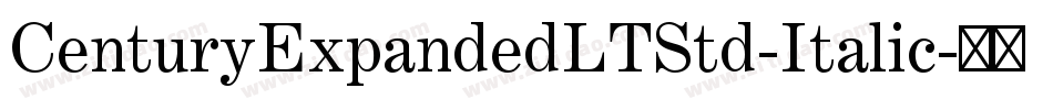 CenturyExpandedLTStd-Italic字体转换
