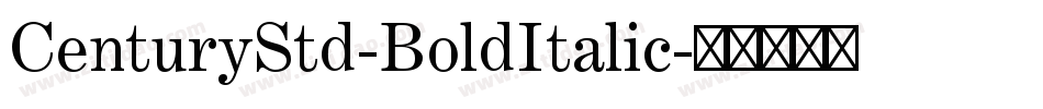 CenturyStd-BoldItalic字体转换