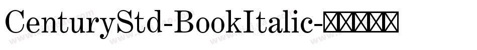 CenturyStd-BookItalic字体转换