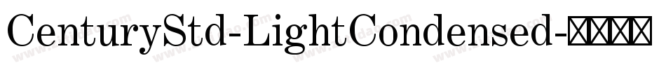 CenturyStd-LightCondensed字体转换