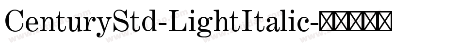 CenturyStd-LightItalic字体转换