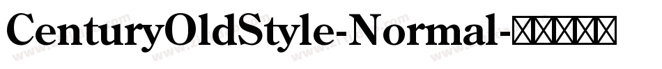 CenturyOldStyle-Normal字体转换