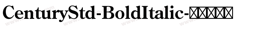 CenturyStd-BoldItalic字体转换