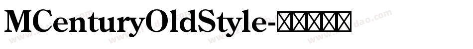 MCenturyOldStyle字体转换