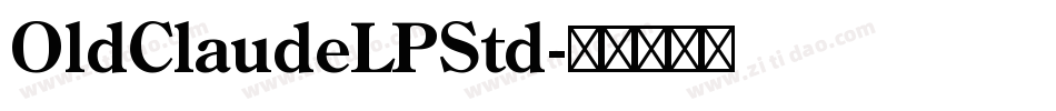 OldClaudeLPStd字体转换