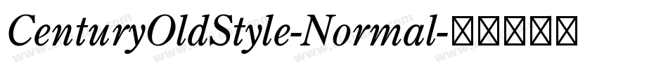 CenturyOldStyle-Normal字体转换