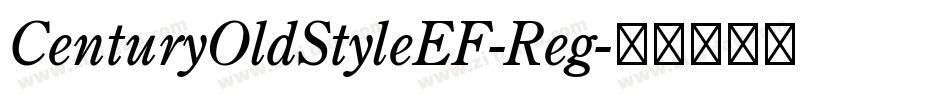 CenturyOldStyleEF-Reg字体转换