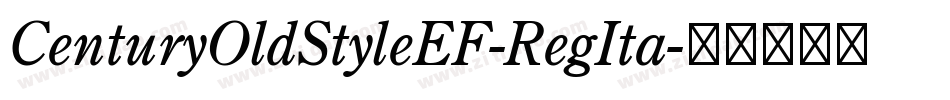 CenturyOldStyleEF-RegIta字体转换