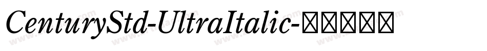 CenturyStd-UltraItalic字体转换