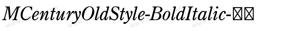 MCenturyOldStyle-BoldItalic字体转换