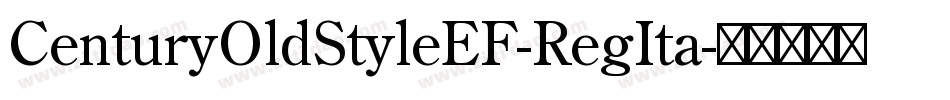 CenturyOldStyleEF-RegIta字体转换
