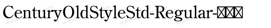 CenturyOldStyleStd-Regular字体转换