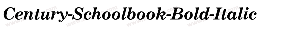 Century-Schoolbook-Bold-Italic字体转换