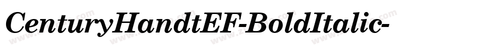 CenturyHandtEF-BoldItalic字体转换