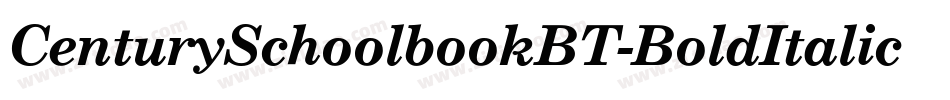 CenturySchoolbookBT-BoldItalic字体转换