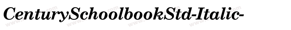 CenturySchoolbookStd-Italic字体转换