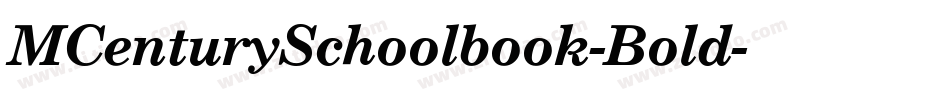 MCenturySchoolbook-Bold字体转换