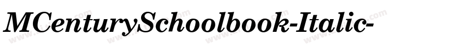 MCenturySchoolbook-Italic字体转换