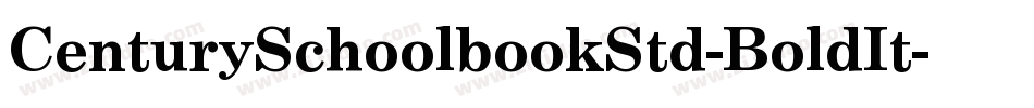 CenturySchoolbookStd-BoldIt字体转换
