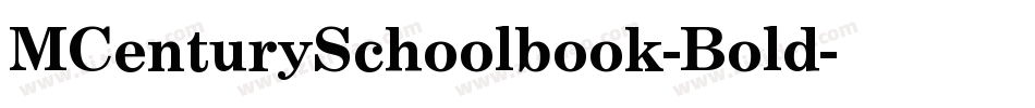 MCenturySchoolbook-Bold字体转换