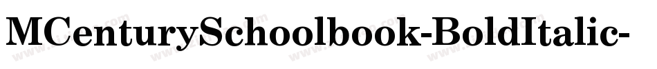 MCenturySchoolbook-BoldItalic字体转换