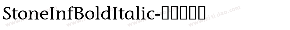 StoneInfBoldItalic字体转换