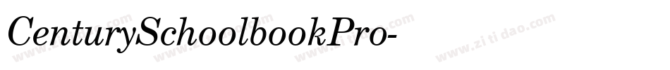 CenturySchoolbookPro字体转换