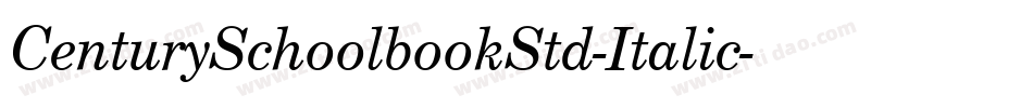 CenturySchoolbookStd-Italic字体转换