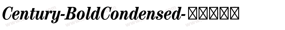 Century-BoldCondensed字体转换
