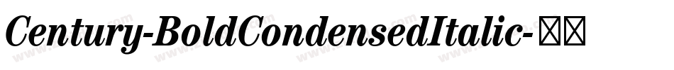 Century-BoldCondensedItalic字体转换