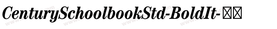 CenturySchoolbookStd-BoldIt字体转换