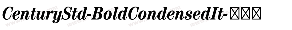CenturyStd-BoldCondensedIt字体转换