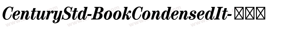 CenturyStd-BookCondensedIt字体转换