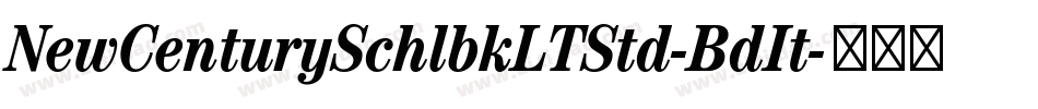NewCenturySchlbkLTStd-BdIt字体转换