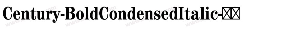 Century-BoldCondensedItalic字体转换