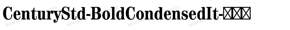 CenturyStd-BoldCondensedIt字体转换