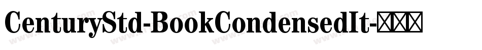 CenturyStd-BookCondensedIt字体转换