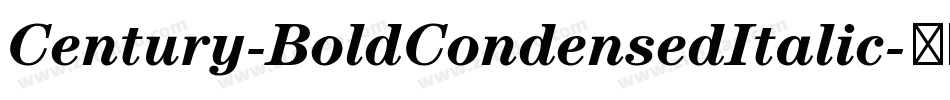 Century-BoldCondensedItalic字体转换