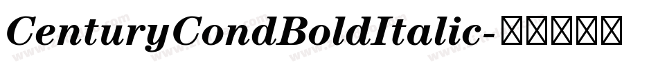 CenturyCondBoldItalic字体转换